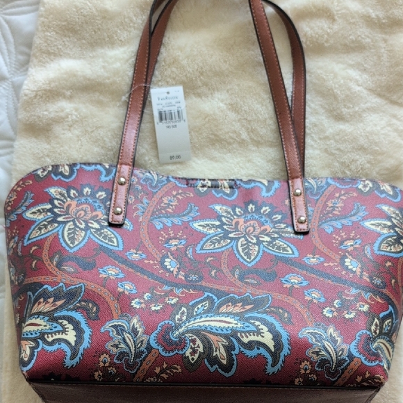 Van Heusen Floral Patterned Tote Bag - Picture 1 of 4